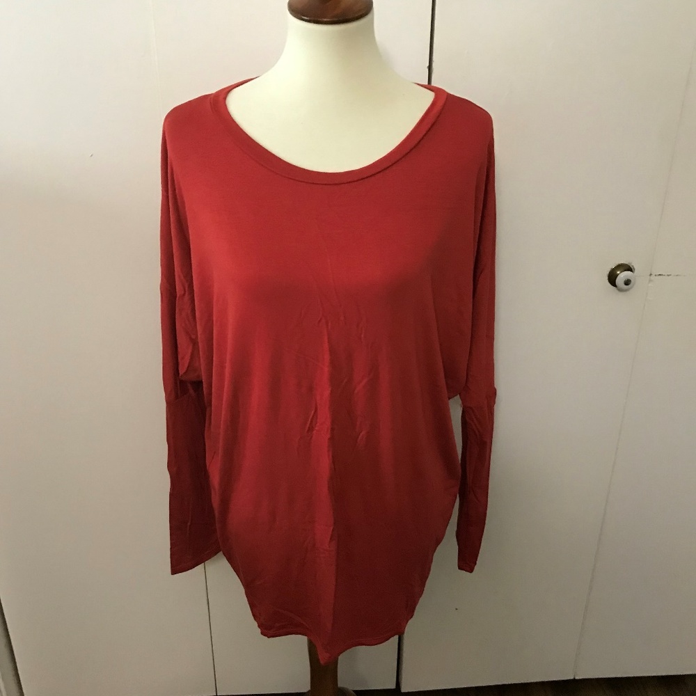 Amelia James Rust colored tunic